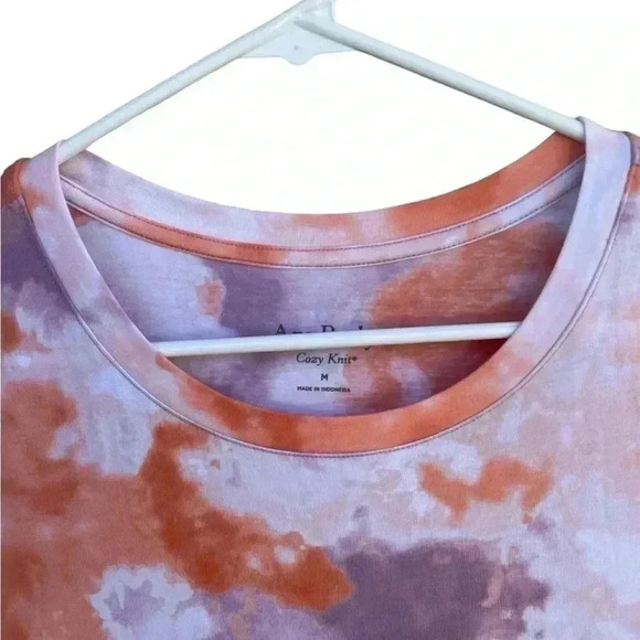 ANYBODY Cozy Knit Luxe T-Shirt Dress Purple Tie Dye size M gently used like new - Picture 8 of 9